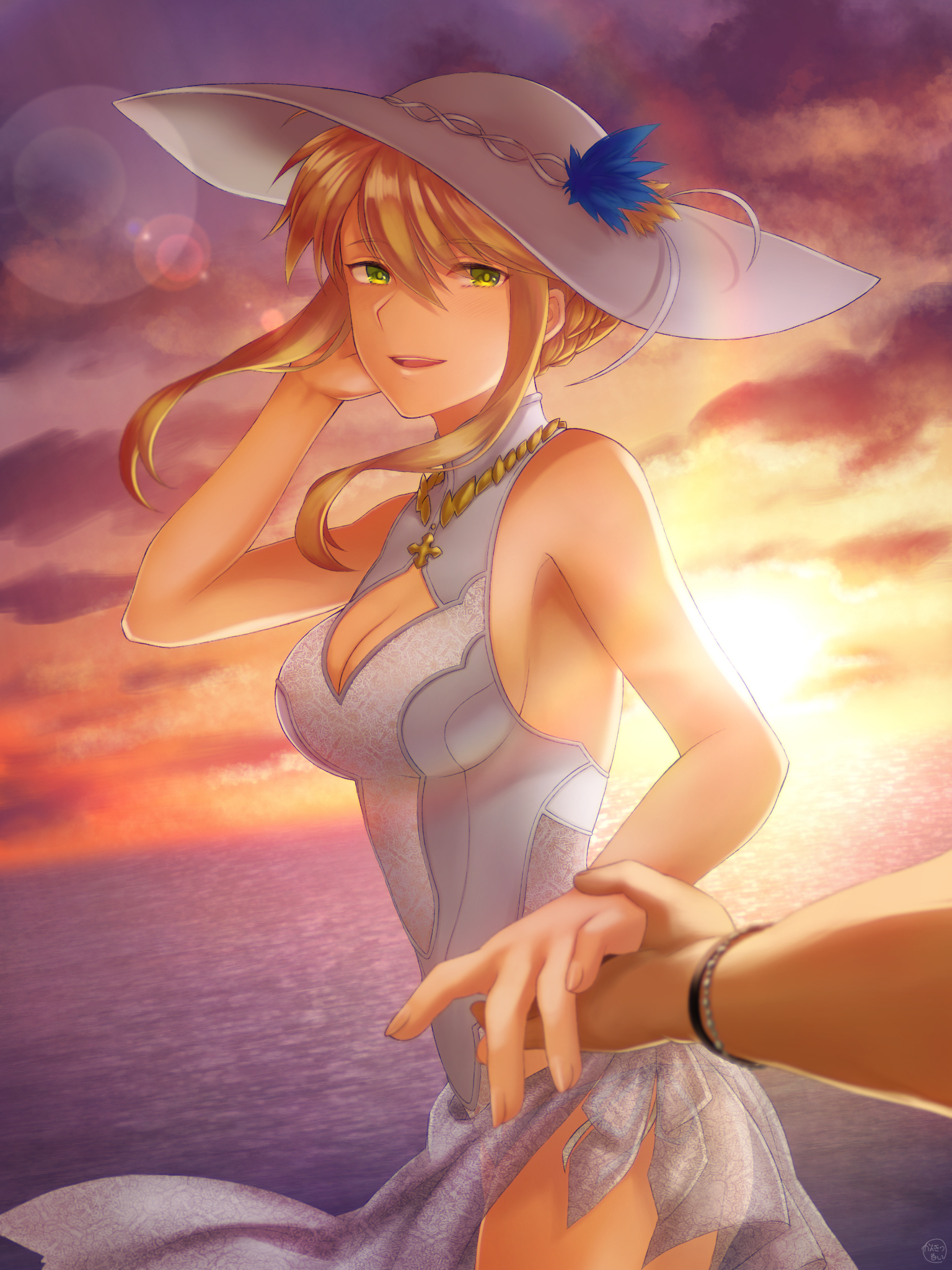 女生游泳泳衣突然断掉动漫美女的魅力，胸部的艺术描绘-第2张图片