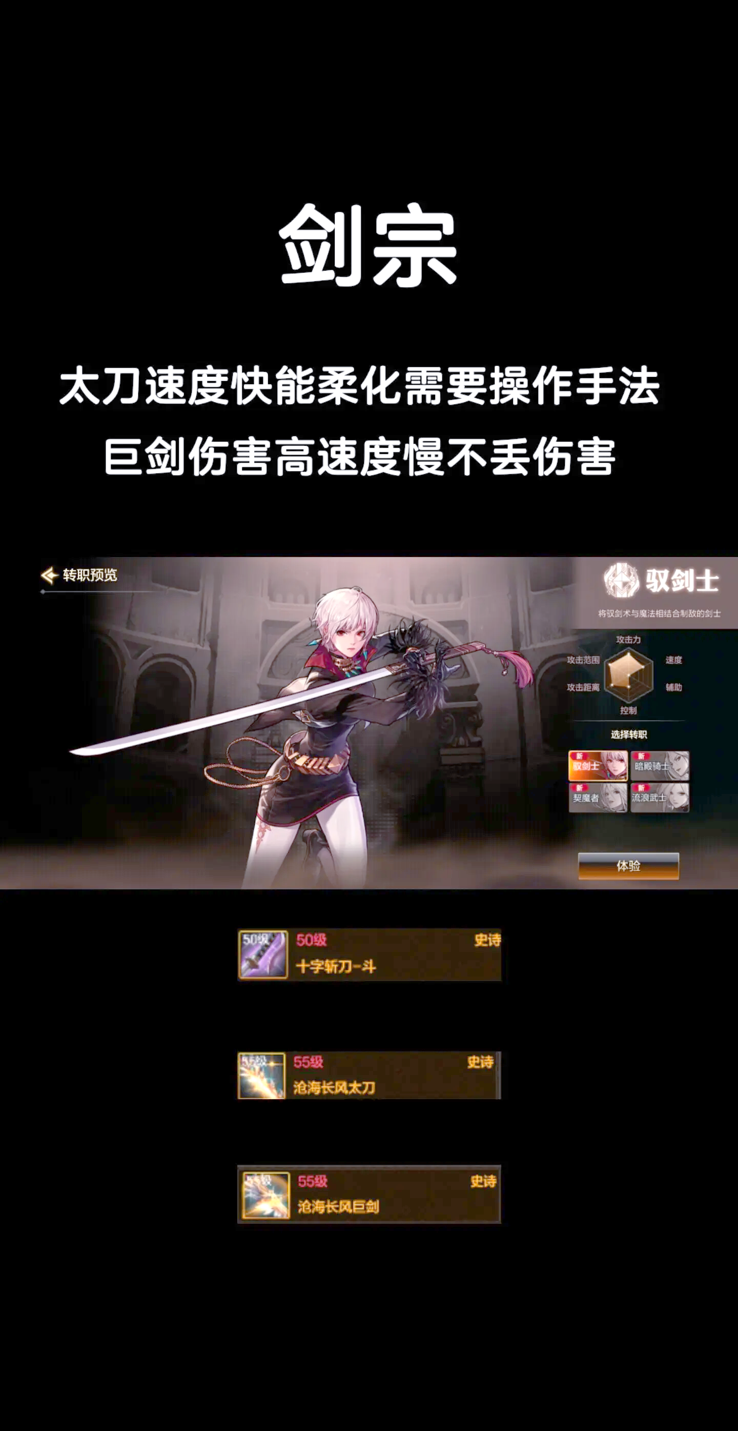 剑宗是什么职业转的剑宗的起源，职业转职之路-第1张图片